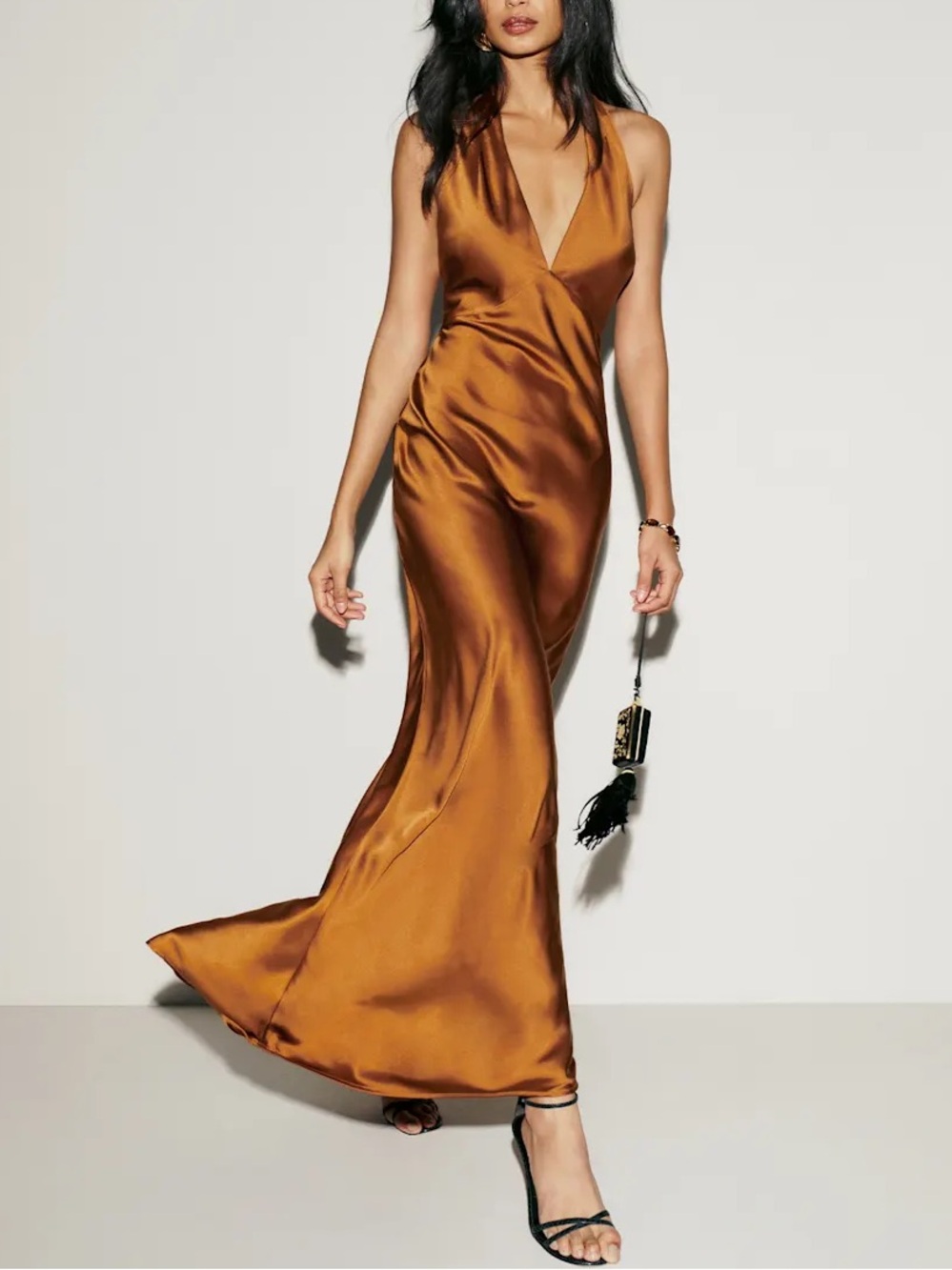 Reformation Daniela Silk Dress